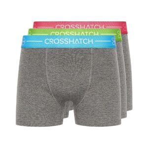 Crosshatch Mens Astral Logo Boxer Briefs (Pack of 3) / Charcoal Marl